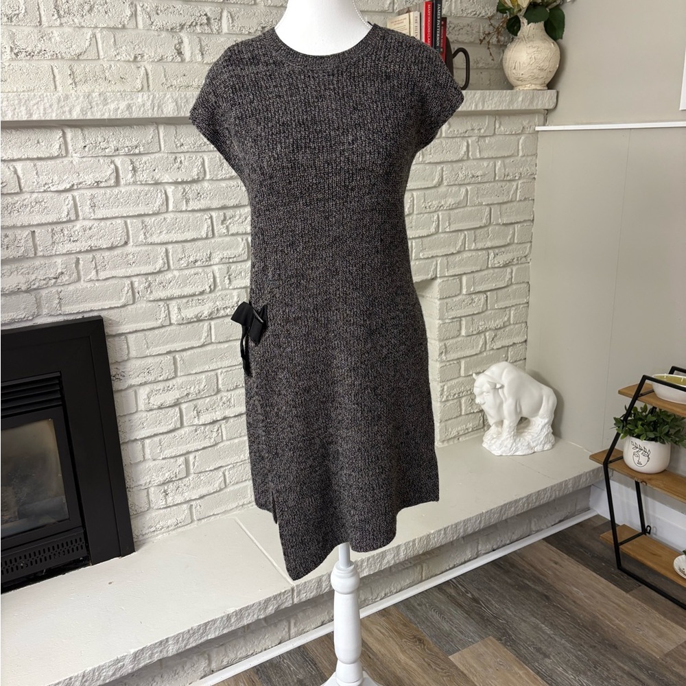 Cynthia Rowley Wool Blend Knit Asymmetric Tunic Mini Dress Size S